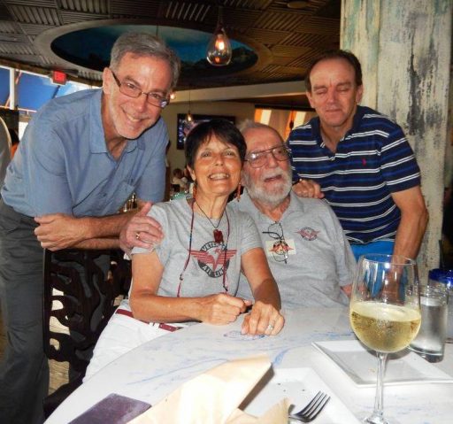 A Stettner gathering (from left) eldest son Al, Gaye Lyn, Veterans Air Express pilot & co-founder Jack, and youngest son Scott.
