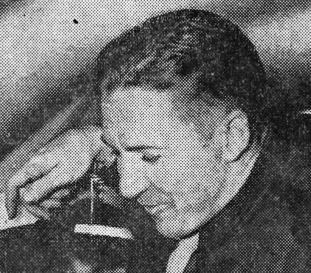 Close-up photo of Al Martin taken for article in NY World Telegram on 6 May 1946